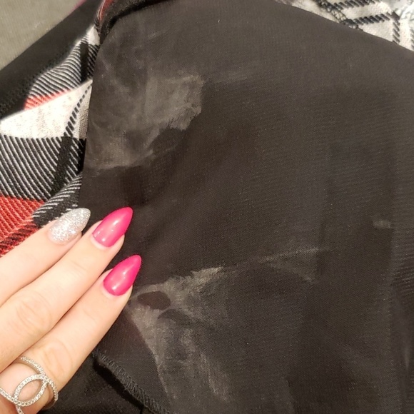 Plaid sheer top large holiday Christmas - Picture 7 of 7